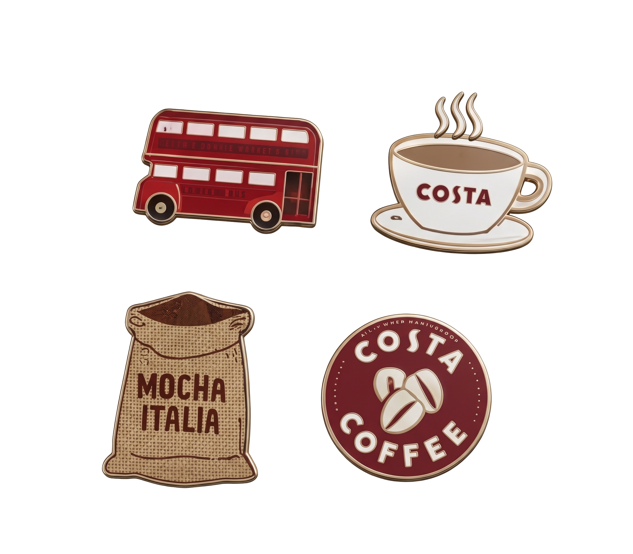 Enamel pin set